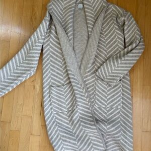a new day Beige and White Chevron Cardigan